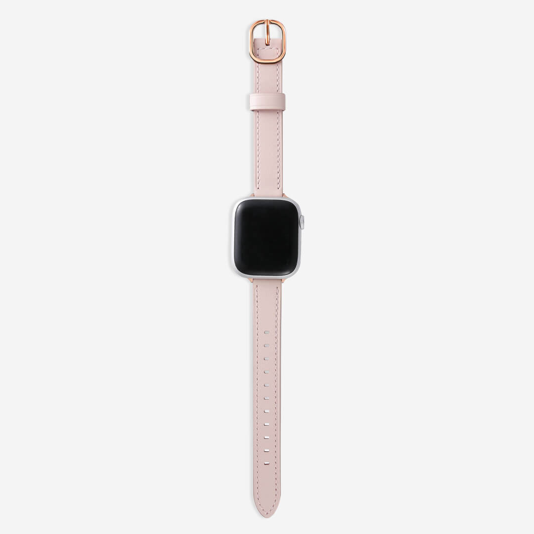 Copenhagen Leather Apple Watch Band - Pink / Vintage Rose Gold