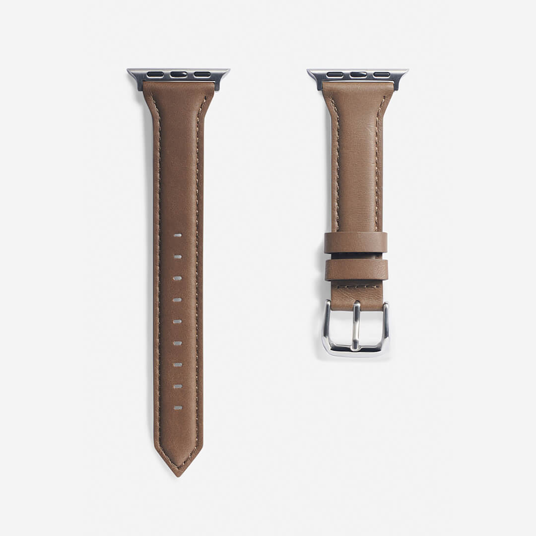Slim Leather Apple Watch Band - Oyster