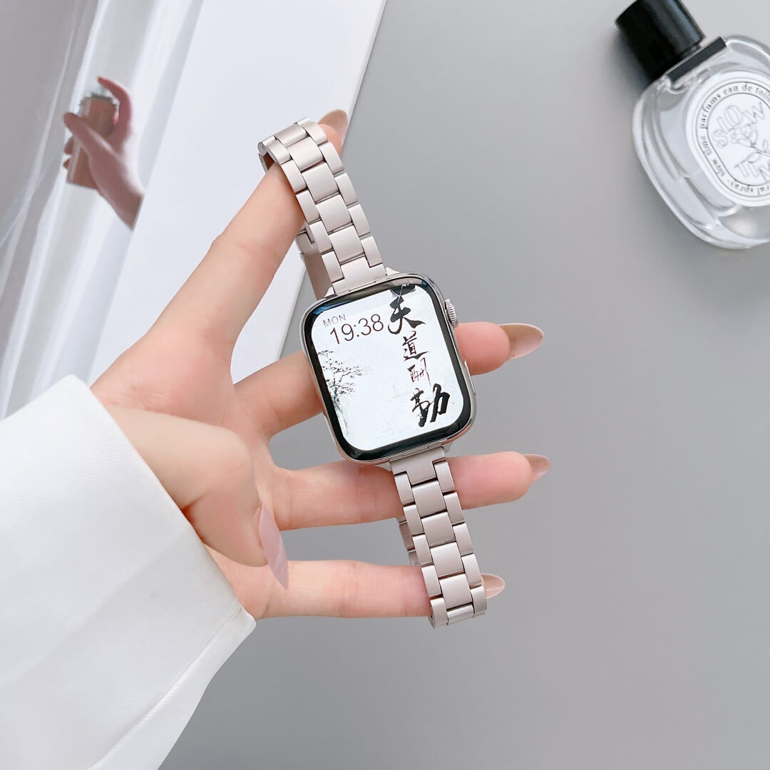 Berlin Stainless Steel Apple Watch Band - Starlight