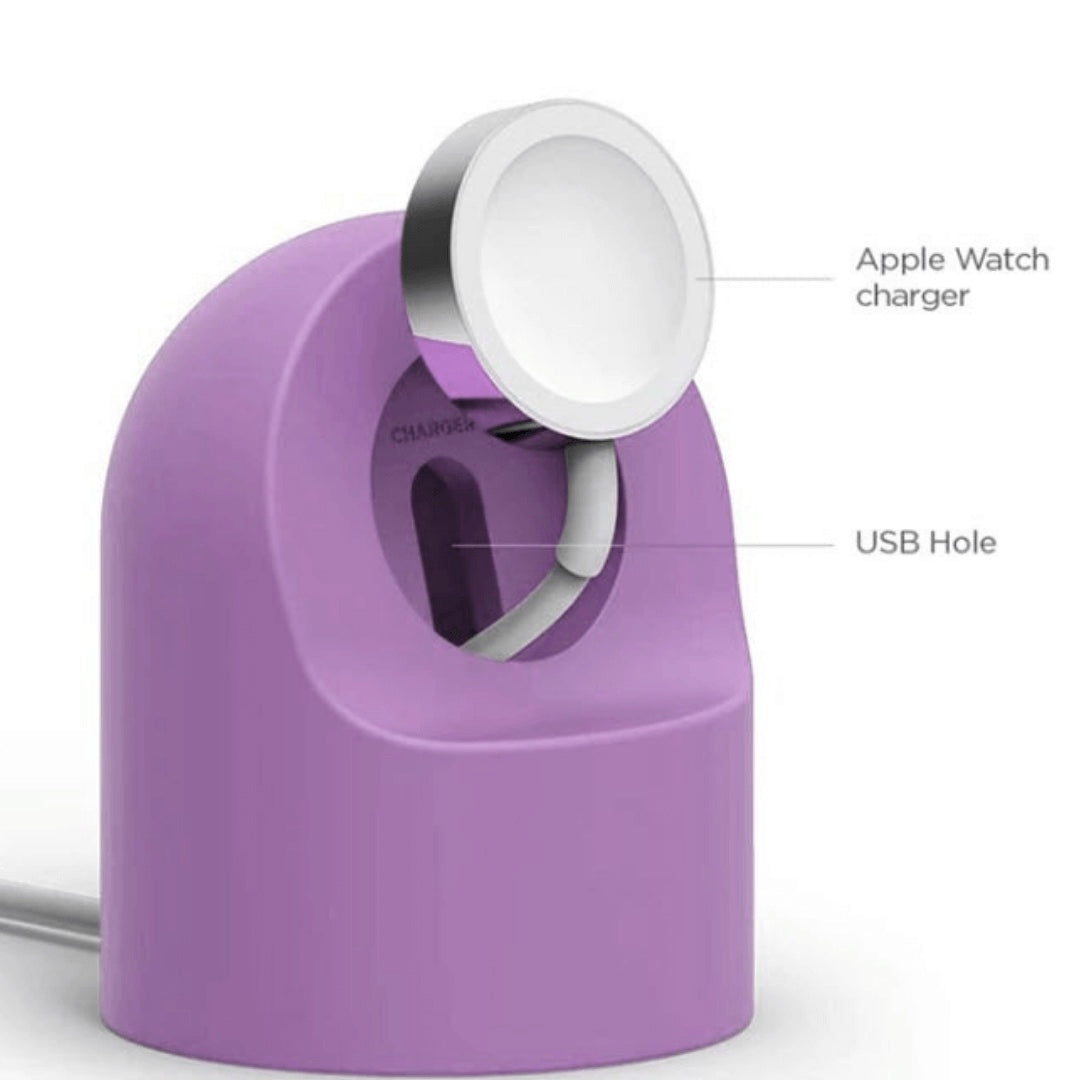 Bubble Silicone Apple Watch Stand - Purple