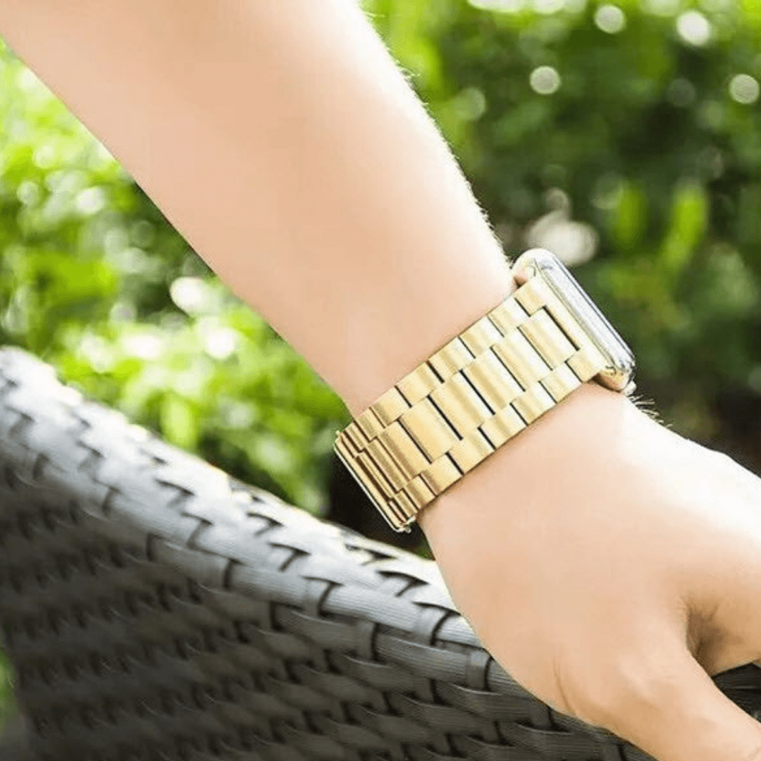 Gold Stainless Steel Apple Watch Band
