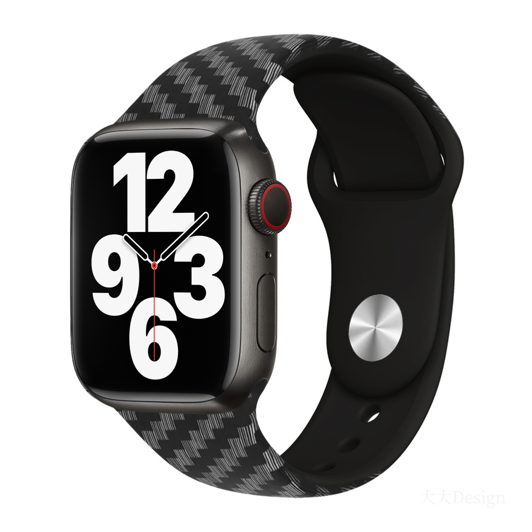 Panama Silicone Apple Watch Band - Carbon