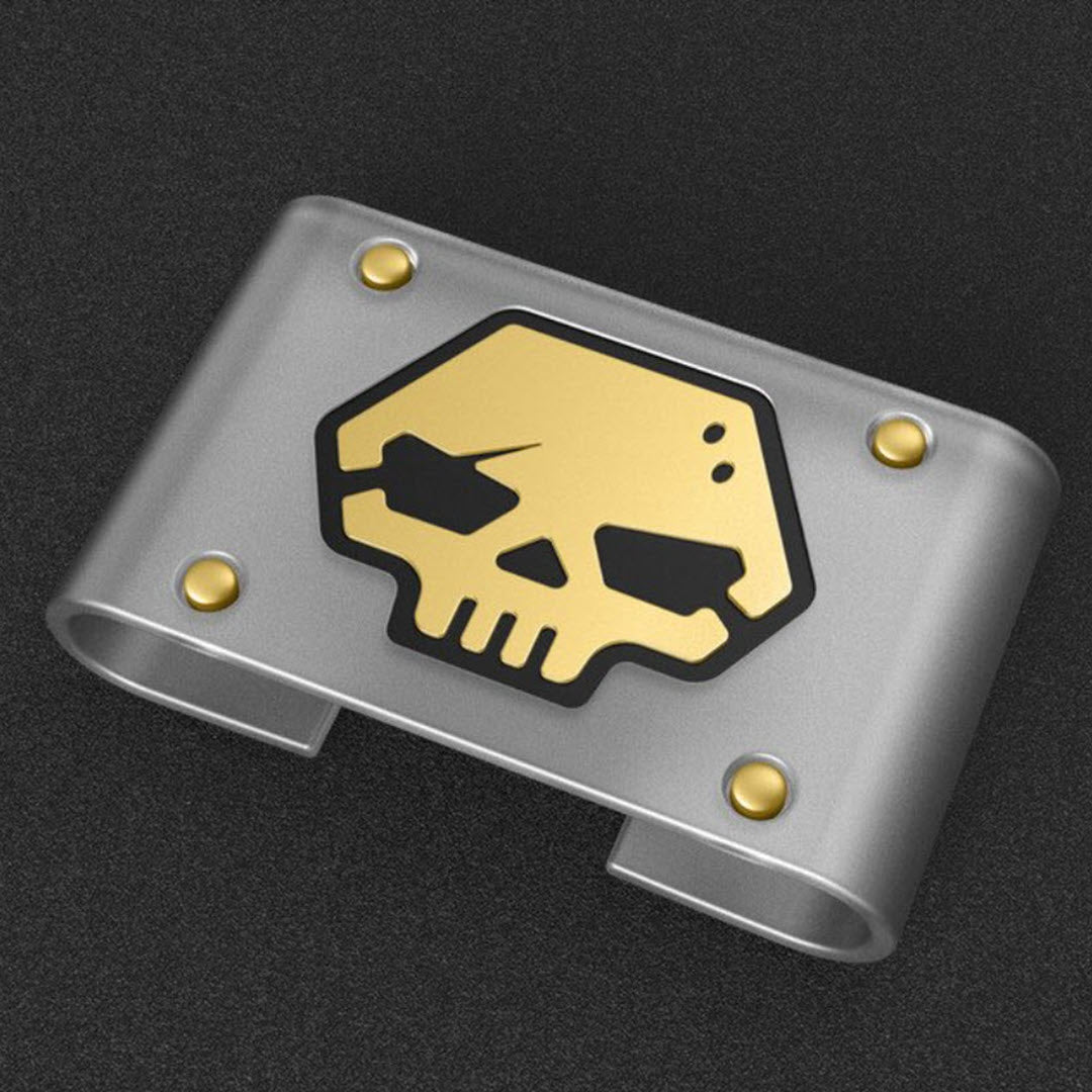Outlaw Skull Apple Watch Bar - Transparent/Gold